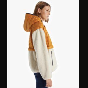 MOTHER | The Sher-Puff Zip Pullover in Inka Gold